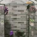 Steel and Transparent PVC Garden Greenhouse with Roll-Up Door, 143x73x195 cm, Green - Borge' Group Limited