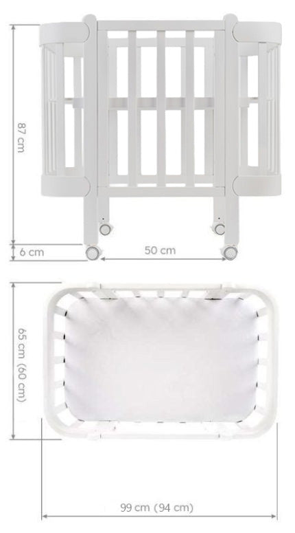 NIKA Convertible Cot – Natural Wood - Grows with Your Child from Birth to 5 Years