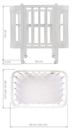 NIKA Convertible Cot – Natural Wood - Grows with Your Child from Birth to 5 Years