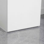 kleankin Bathroom Cabinet with Adjustable Shelf, 2 Closed Shelves and a Wooden Drawer, 30x28x180 cm, White