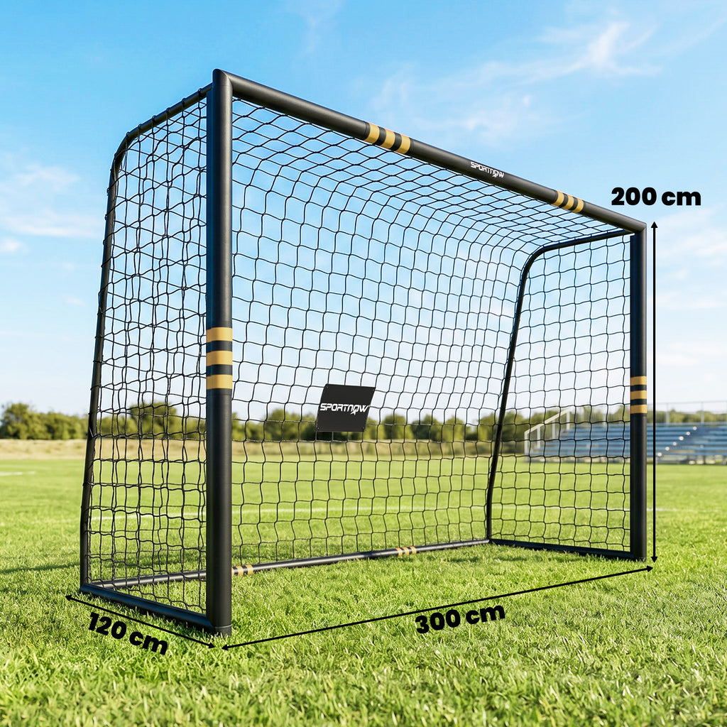 SPORTNOW Soccer Goal with Net and EPE Padding, 3x1.2x2 m, Yellow