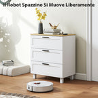 Modern 3-Drawer Wooden Chest of Drawers, 60x38x71 cm, White and Wood Color