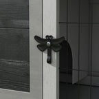 PawHut Outdoor Wooden Raised Hutch with Opening Roof and Removable Tray, 84x43x70cm, Gray - Borgè