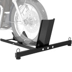 Motorcycle Wheel Chock, 14-Level Adjustable Bracket for Wheels Ø34-84 cm, Black