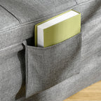 Ottoman 4 in 1 Multipurpose Folding Ottoman and single Bed with 5 Level Reclining Backrest, Grey - Borgè