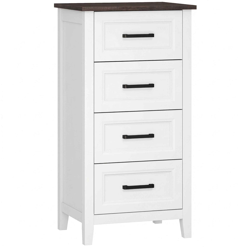 HOMCOM Chest of Drawers with 4 Drawers, Tall Unit for Bedroom and Living Room
