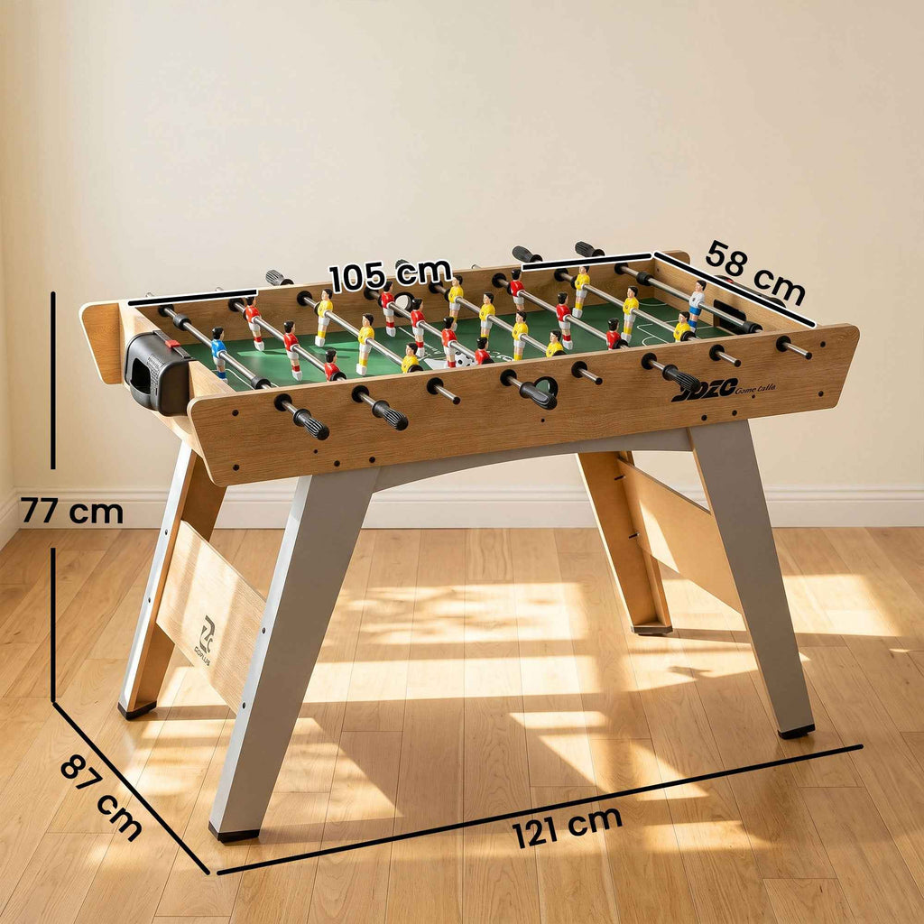 SPORTNOW Table Football, 121cm Table, 22 Players, Manual Scoreboard, Natural Wood