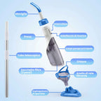 Outsunny Cordless Pool Vacuum Cleaner with Brush and Filters, Made of ABS and Aluminum, 90x24x13.5 cm, Blue