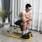 3 in 1 Adjustable Squat Machine with Non-Slip Feet, 50x97x44.5-56.5cm, Yellow
