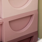 6-Drawer Children's Dresser with Rounded Edges, Pink PP, 75 x 37 x 56.5 cm