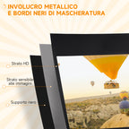 100" Foldable Projector Screen, 16:9 Format, Adjustable Tripod, 235.8 x 8 x 136 cm, White