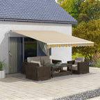 Outdoor Awning with Crank Arms, 350x250 cm, Yellow