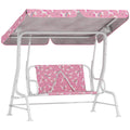 Children's Swing, 2-Seater Garden Swing, 112 x 75 x 120 cm, Pink