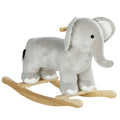 Elephant Rocking Horse for Children Ages 2-4 with Sounds and Soft Cover, Grey