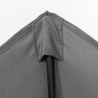 Garden Umbrella 2x2 m with 6 Ribs with Air Vent, in Aluminium, Metal and Dark Gray Polyester