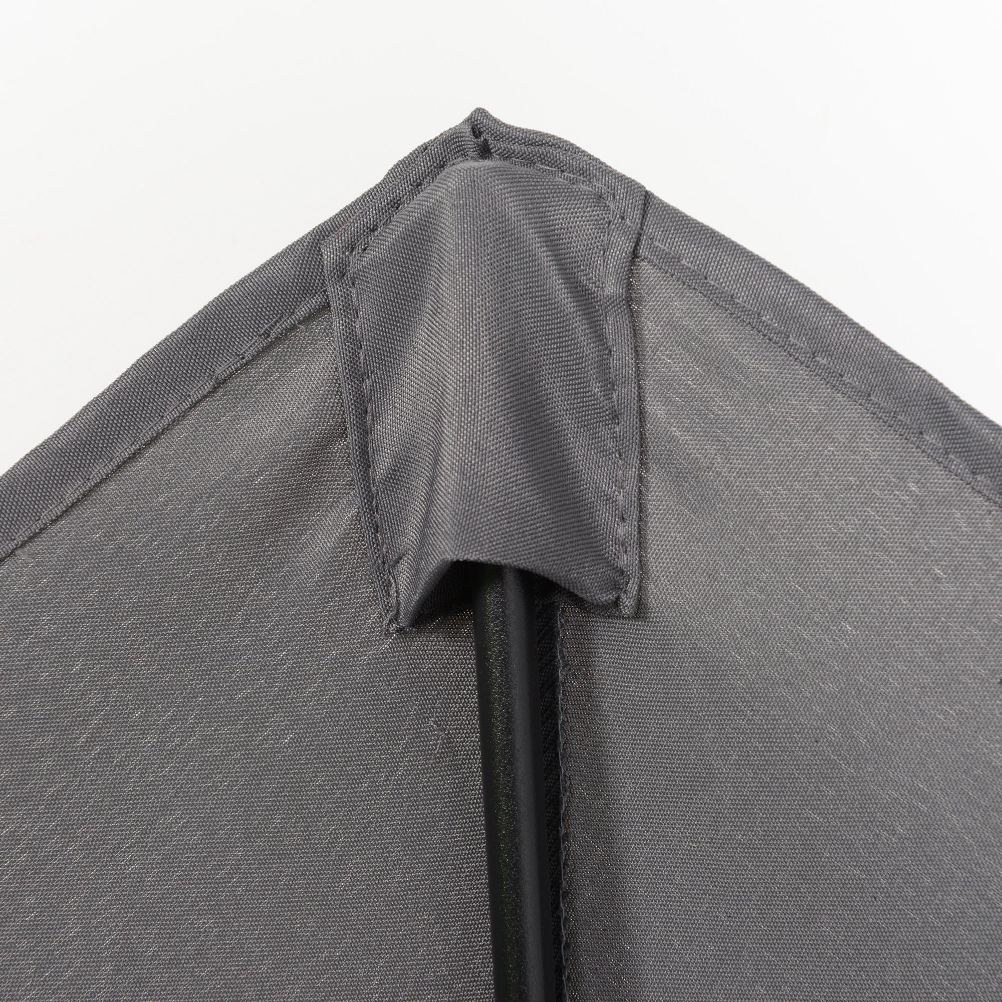 Garden Umbrella 2x2 m with 6 Ribs with Air Vent, in Aluminium, Metal and Dark Gray Polyester