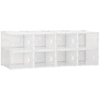Space-Saving Modular Shoe Rack, 8 Cubes 28x36x21 cm in PP Plastic, White