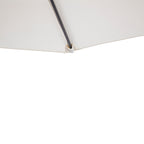 2.7 x 1.5 m Semi-Circular Wall-Mounted Garden Umbrella with Crank Opening, White