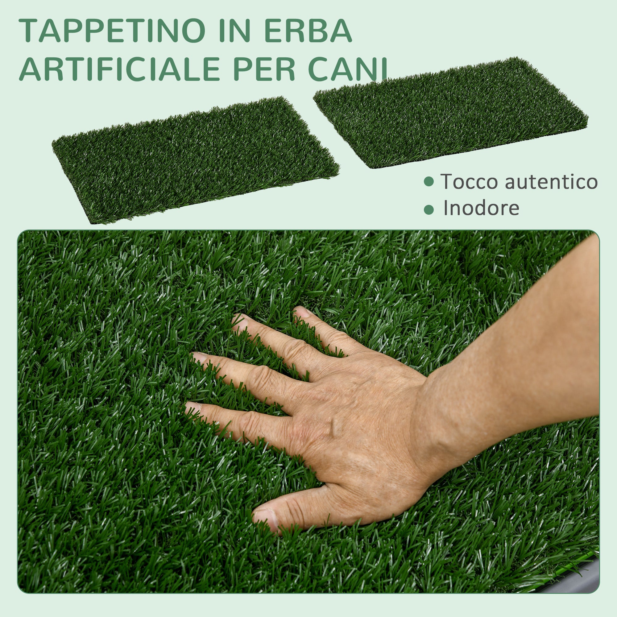 Dog Toilet with Fake Grass, Replacement Grass and Bottom Tray, 67x41cm