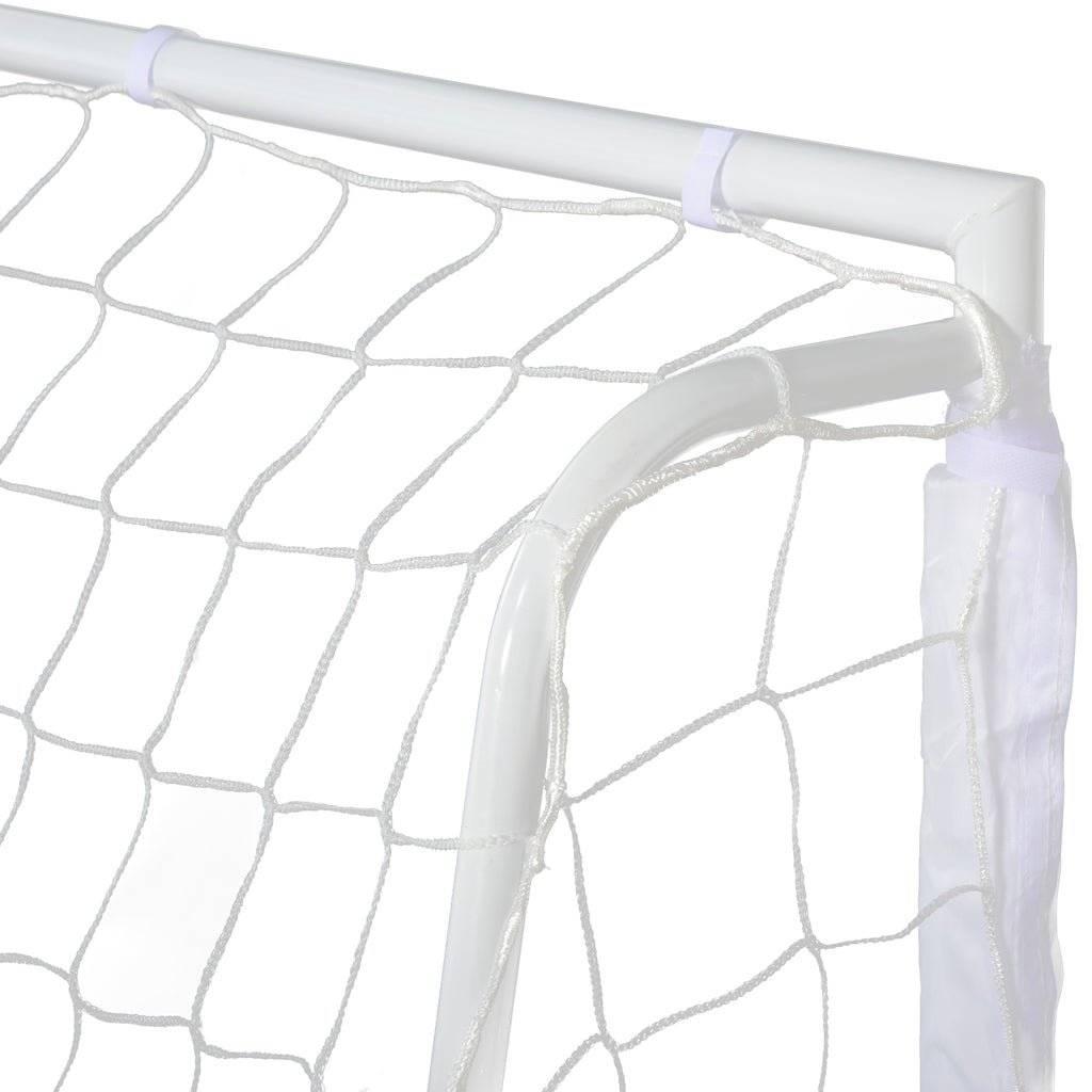 Outdoor Metal Football Goal with Target and Oxford Cloth Posts, 186x62x123 cm, White