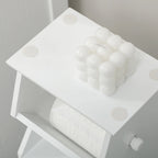 White MDF Bathroom Cabinet with Cabinet and Toilet Paper Holder, 19x15x56 cm