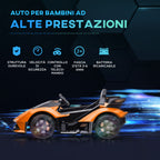 Homcom electric car for children Lamborghini with remote control, LED headlights and music, age 3+ years, orange - Borgè