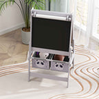 3-in-1 Children's Easel with 2 Storage Bins, Ages 3-8 Years, 54x46.5x93cm, Grey