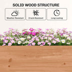 Outsunny Raised Garden Bed, Vertical Wooden Planter with Drainage and Lining.