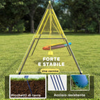 Adjustable Children's Nest Swing and Garden Swing Set, Metal, 265x160x178 cm, Multicolor