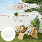 Replacement Cover for Rectangular Umbrella 3x2 m with 6 Ribs, Anti-UV 50+ Polyester, Beige