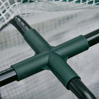 Vegetable Garden Bed with Greenhouse, Outdoor Plant Holder in Wood and PE for Flowers and Vegetables, 121x55x117cm