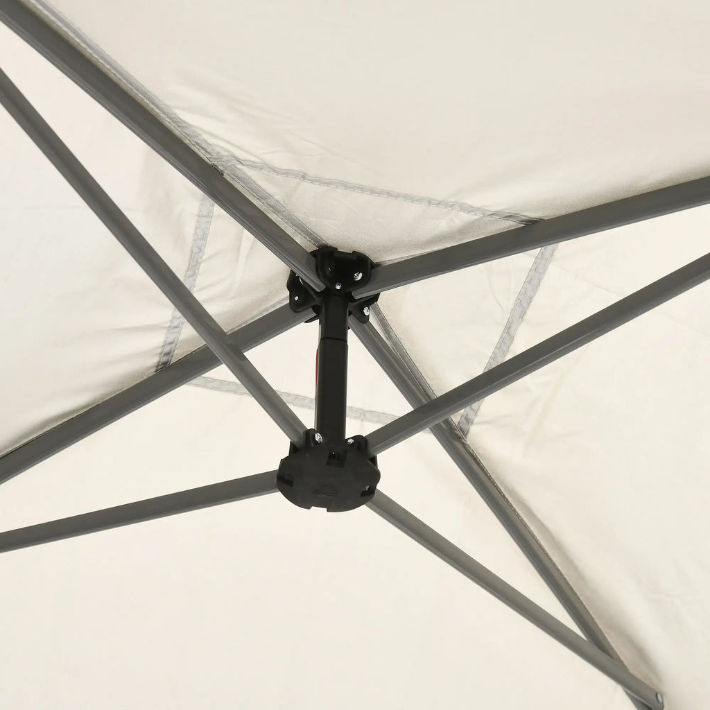 3x3m Garden Gazebo with Mosquito Net and Carry Bag with Wheels, Cream - Borge' Group Limited