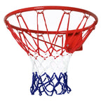 Wall-Mounted Iron Basketball Hoop with Nylon Net for Indoor and Outdoor Use, Φ46cm