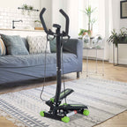 HOMCOM Professional Stepper with Handlebar and Steel Ropes for Home Training, 40 x 40 x 118cm, Black