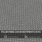 Replacement Cover for Garden Pergola 3x3 m with 16 Drainage Holes, 297x297 cm, Gray