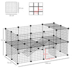 Metal Playpen for Small Pets with 36 Metal Panels to Assemble in Your Preferred Shape and Configuration and with Door