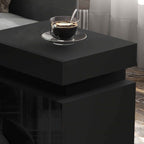 HOMCOM 16-Color LED Nightstand with 4 Modes and 2 Drawers, Wooden, 45x35x52 cm, Black