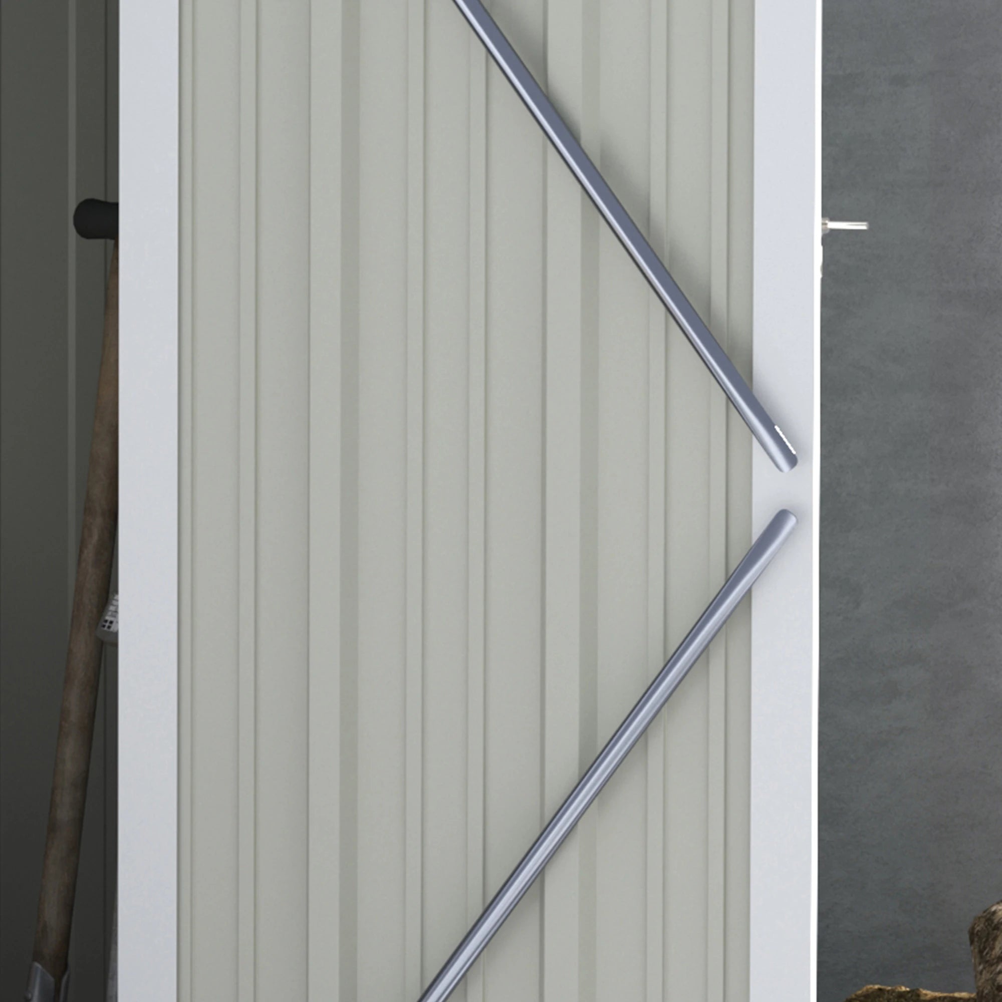 Green Garden Steel Tool Shed 142x84x189cm - Borge' Group Limited