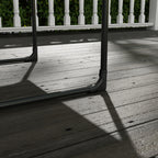 Garden Armchair with Padded Cushion, in Steel and Polyester, 62x110x88 cm, Gray and Black - Borgè