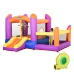 Inflatable Bouncy Castle for Kids Garden, Inflatable Water Park with Slide, Trampoline and Pool, Multicolor, 280x 250x170cm - Borge' Group Limited
