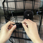 Universal Dog Car Gate Divider with Adjustable and Foldable Width, 93-150x42cm, Black