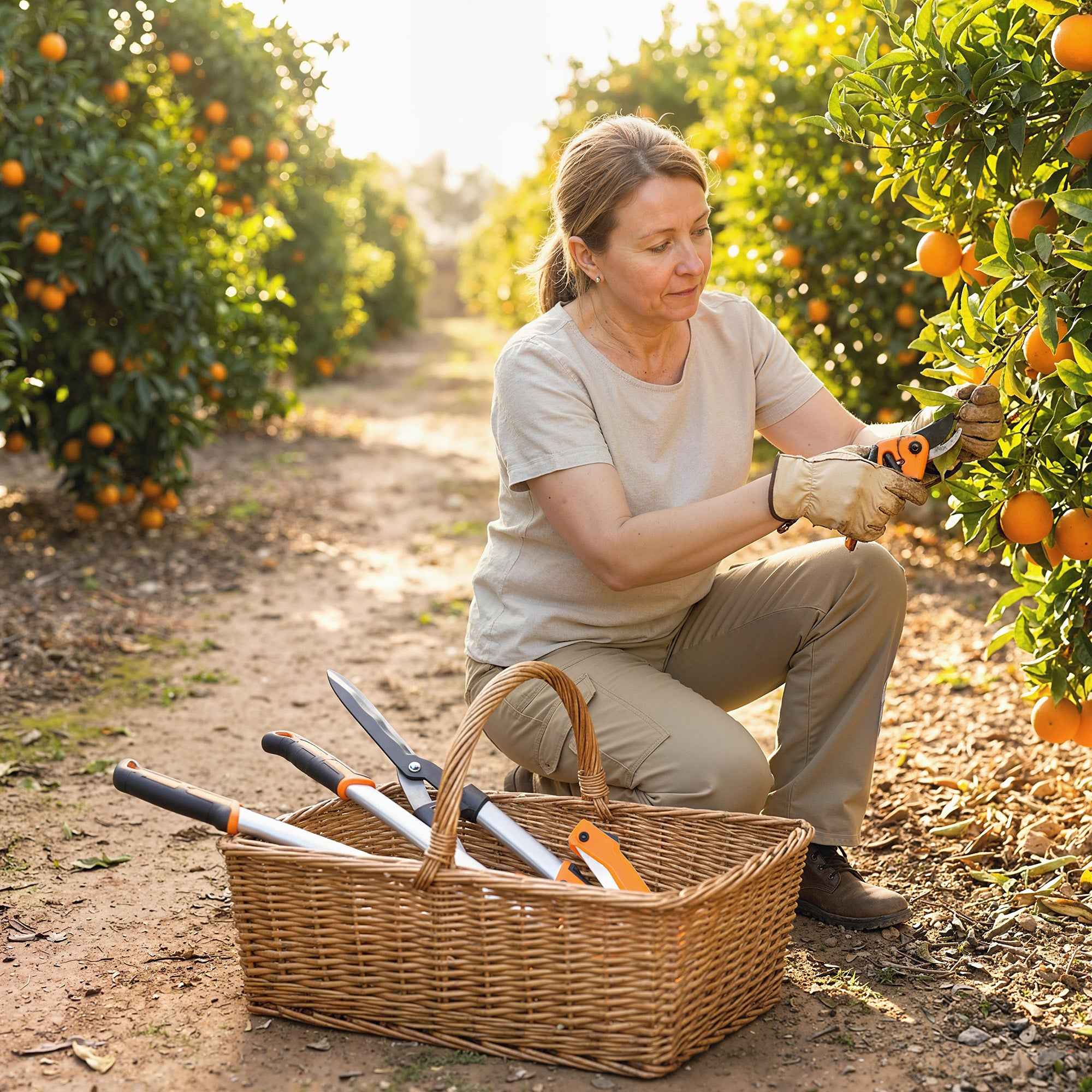 Outsunny 4-Piece Gardening Set with Secateurs, Loppers, Pruning Shears, and Folding Saw