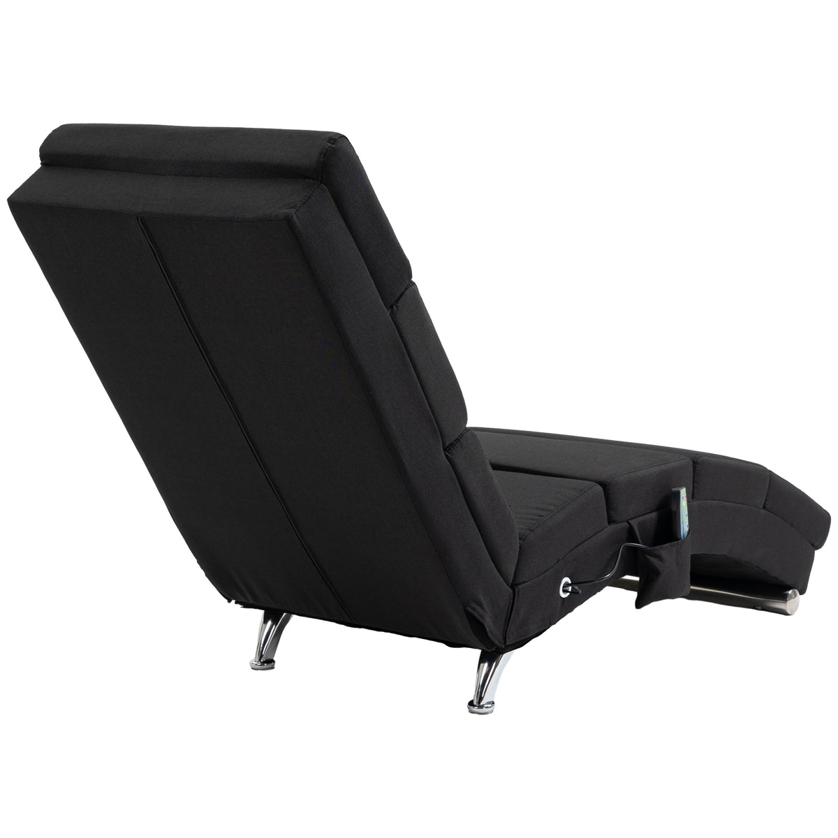 HOMCOM Massage Chair with 8 Vibration Points and Heating, 5 Modes, Timer and Remote Control, Black