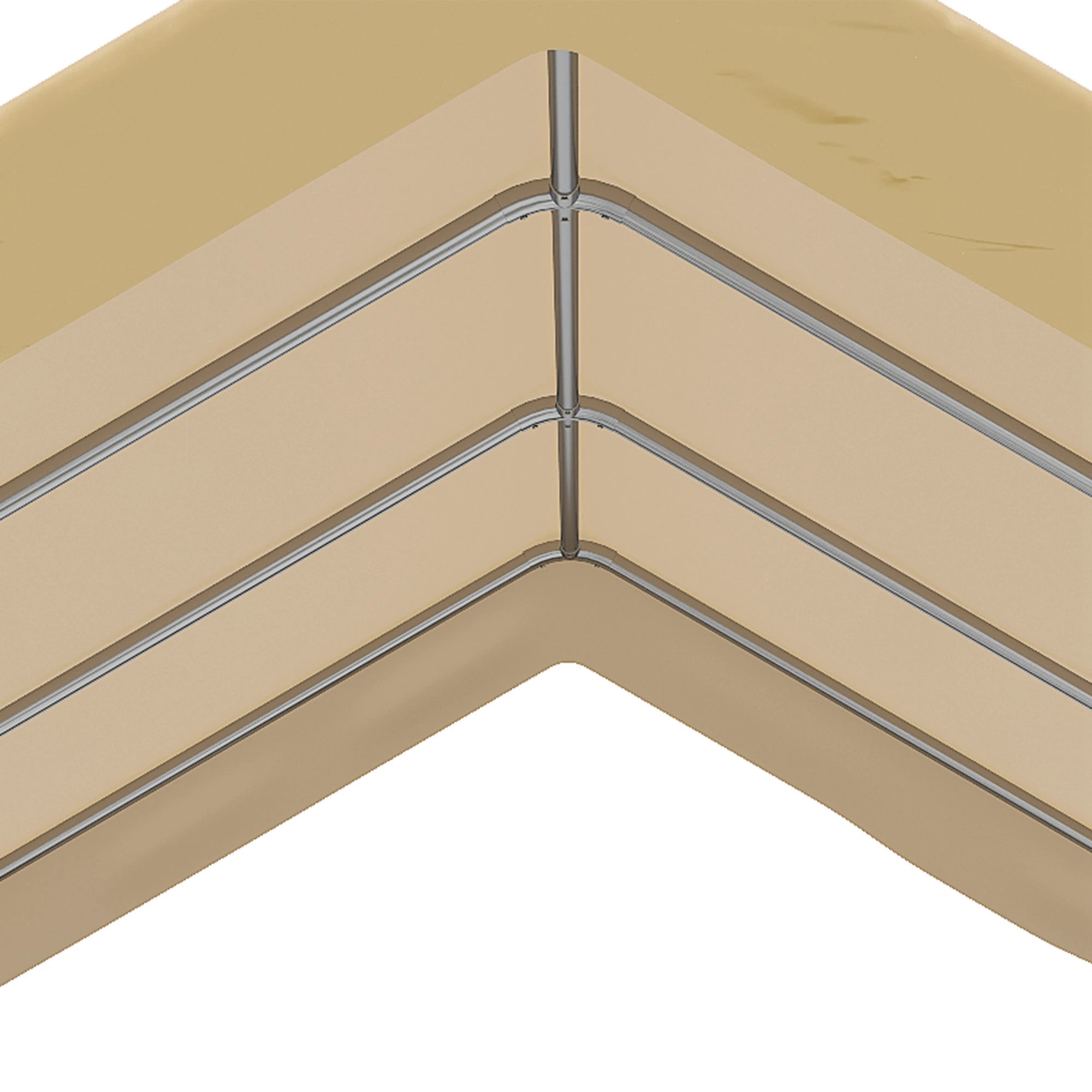 Steel and PE Garden Tent for Small and Medium Cars, 600x295x265-310 cm, Beige - Borge' Group Limited