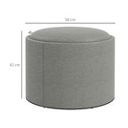 Homcom pouf 120 kg Max Linian effect container with limelight, in MDF, 56x56x42 cm, gray - Borgè