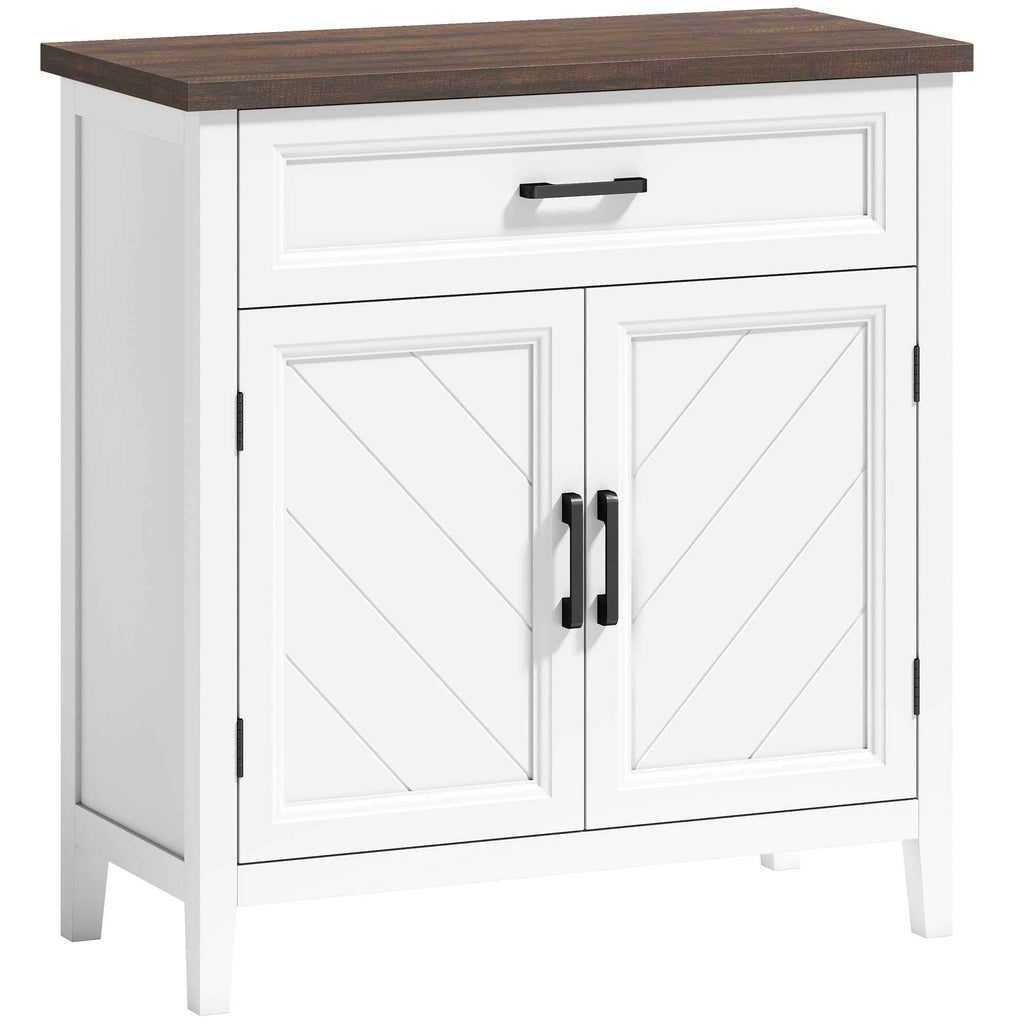 HOMCOM Modern Rustic Sideboard with Adjustable Shelf, Storage Space and 2 Doors.