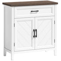 HOMCOM Modern Rustic Sideboard with Adjustable Shelf, Storage Space and 2 Doors.