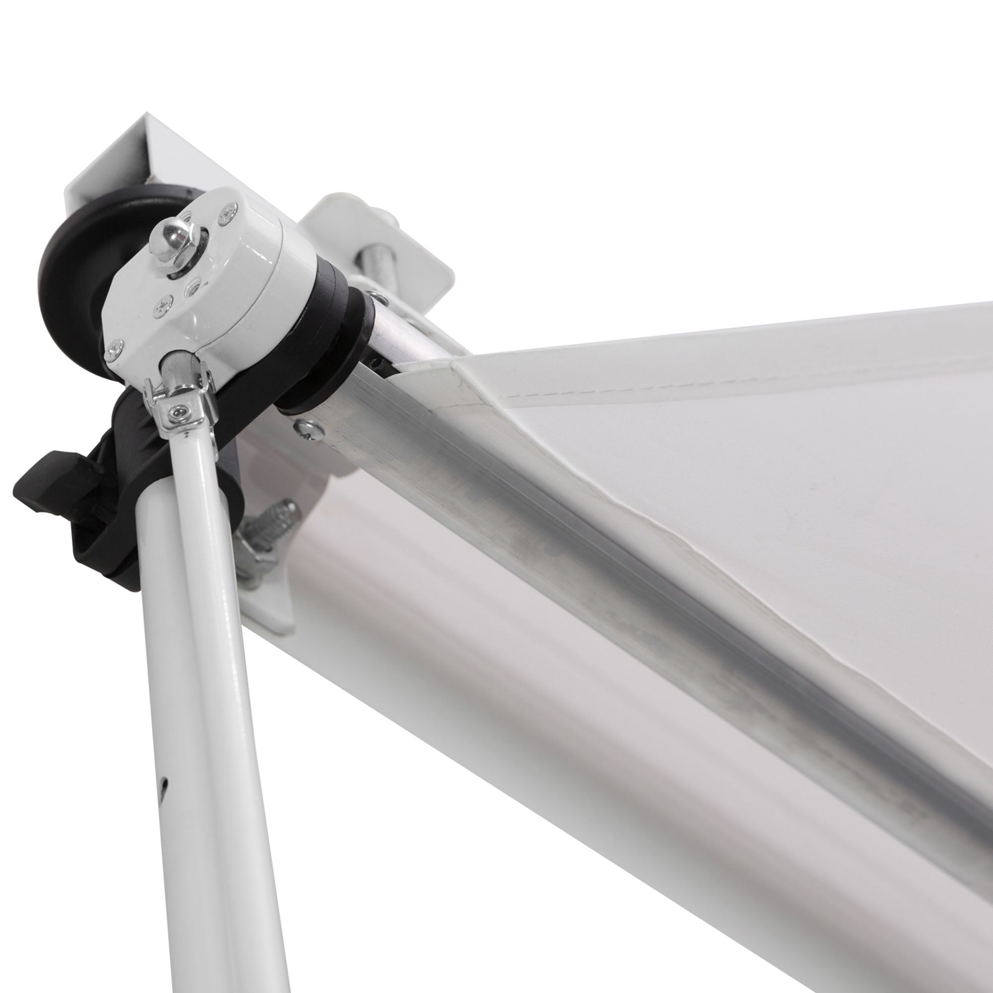 Outsunny 3x1.5m Arm Awning with Crank and Telescopic Structure, White