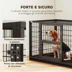 PawHut Sturdy Dog Cage, 94x60x64 cm, with Removable Tray.