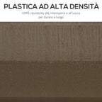 Refillable Garden Umbrella Base with HDPE and Steel Handle, 49x49x36.5 cm, Brown